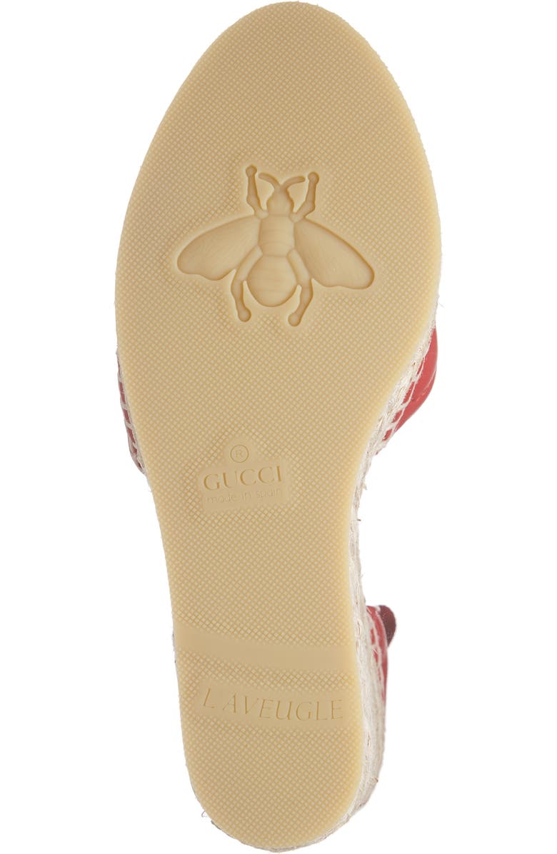 Gucci Palmyra Ankle Tie Espadrille Wedge, Alternate, color,