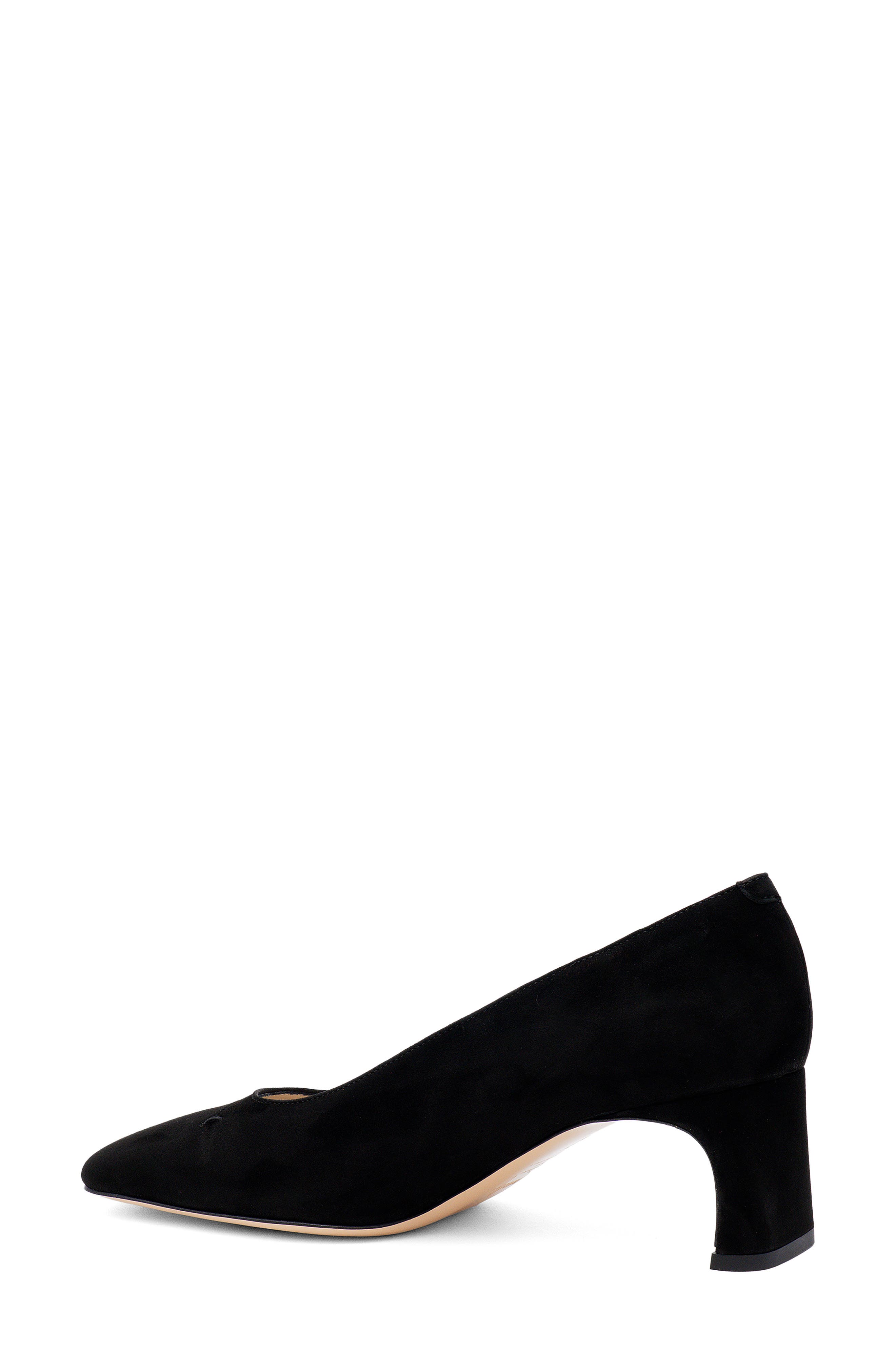 Serapide Cap Toe Pump, Alternate, color, BLACK SUEDE