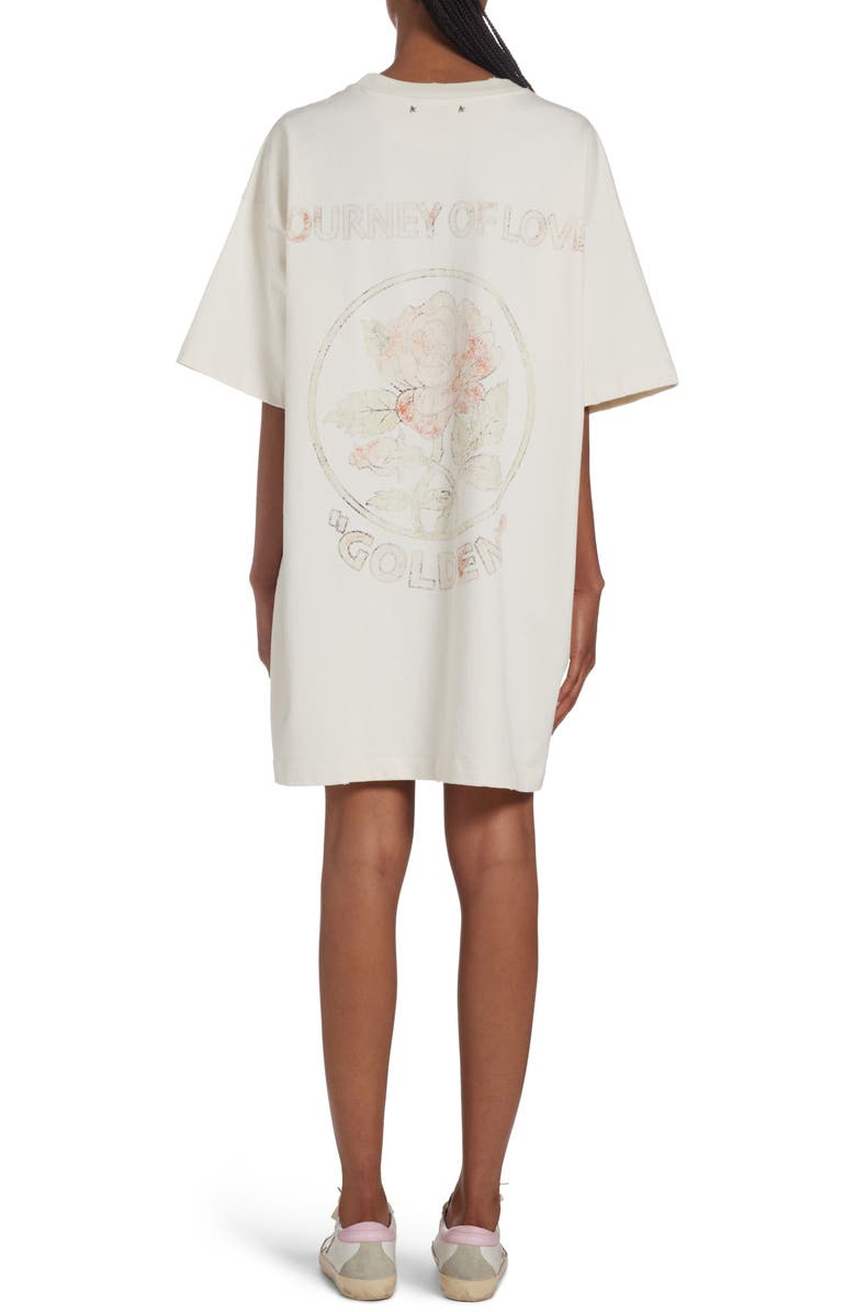 Golden Goose Journey of Love Embroidered T-Shirt Dress, Alternate, color, 