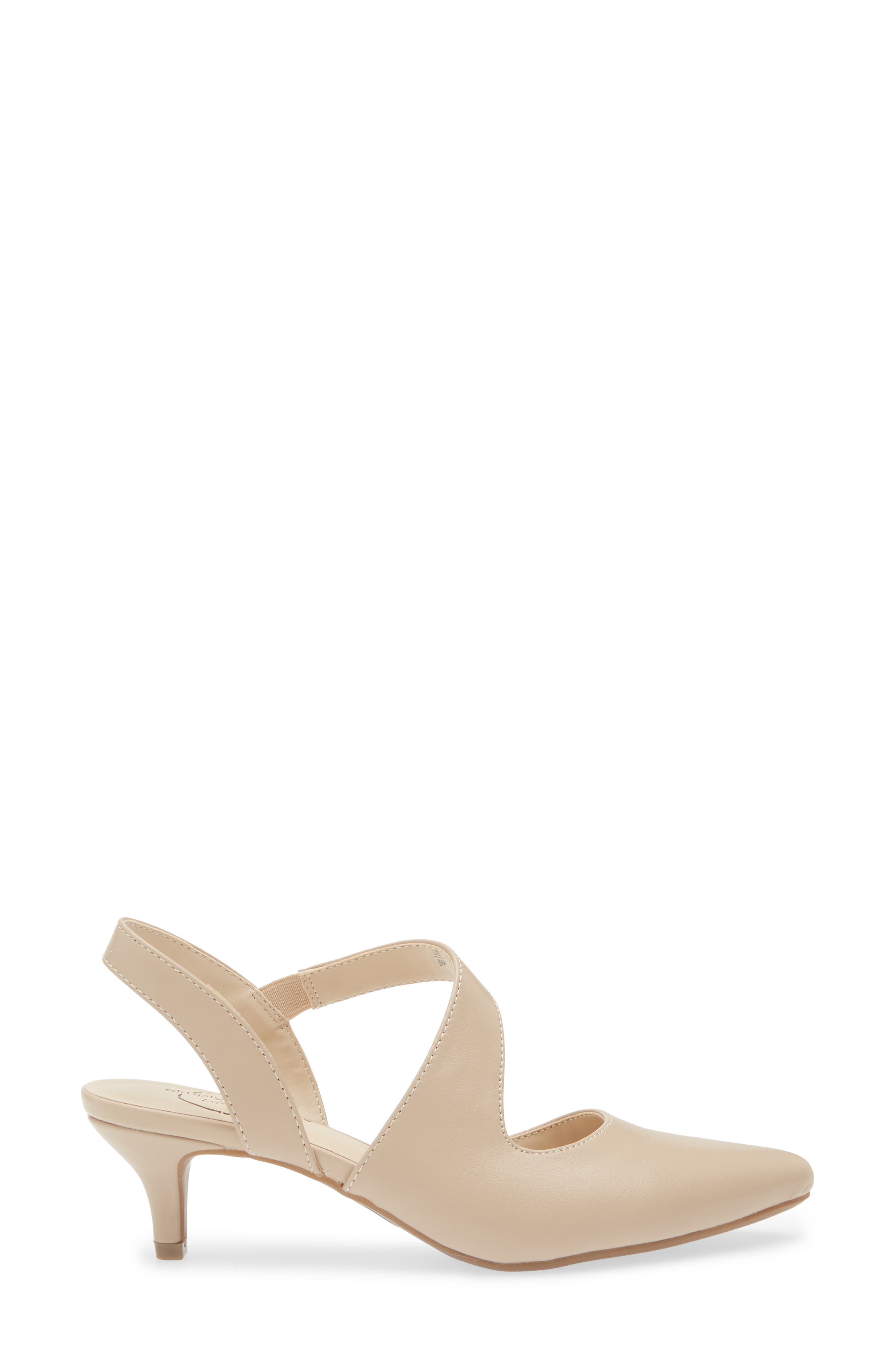 LifeStride Magnetic Kitten Heel Slingback Pump, Alternate, color, Tender Taupe