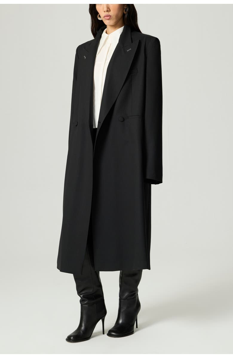 Nocturne Tailored Longline Coat, Alternate, color, Black