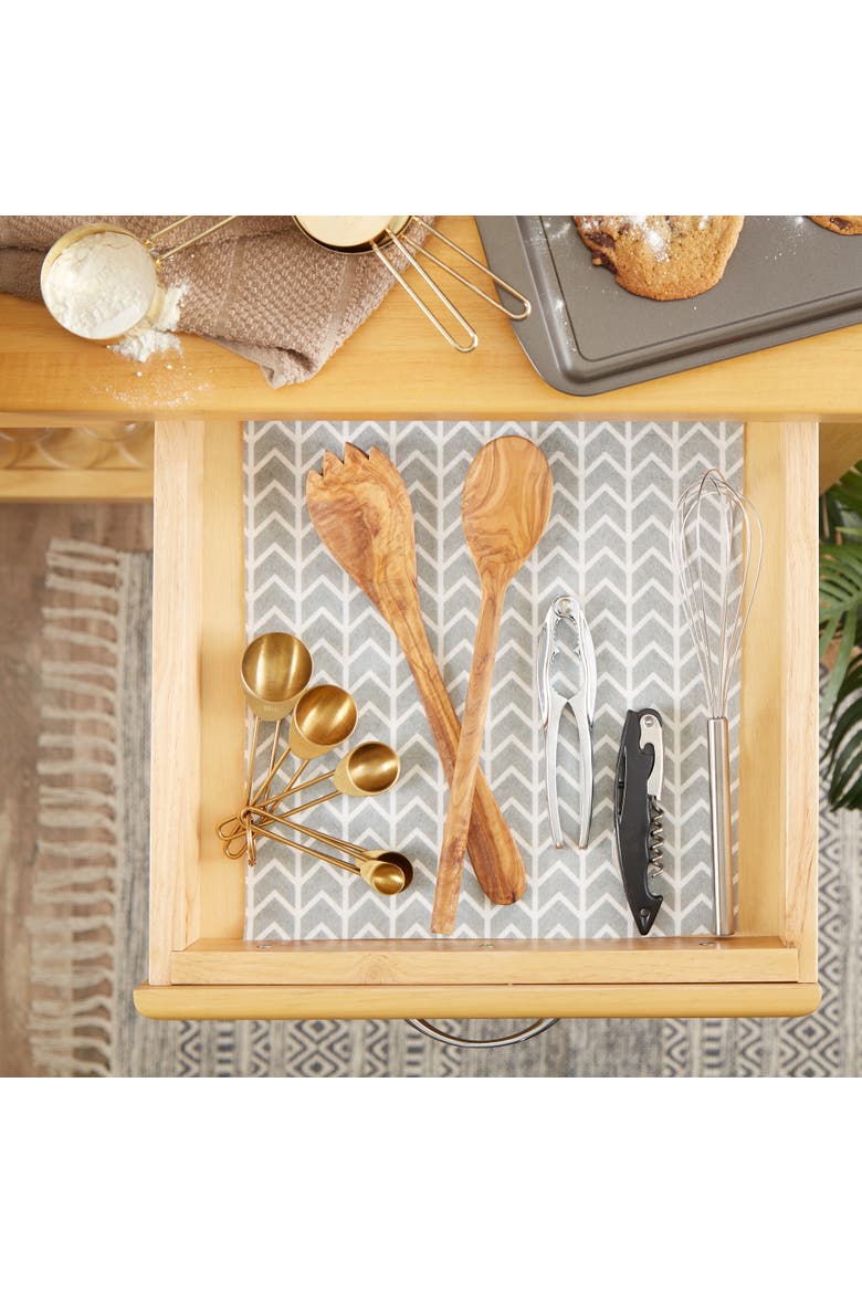 Herringbone Print Reusable Shelf Liner Set/2, Alternate, color, Gray