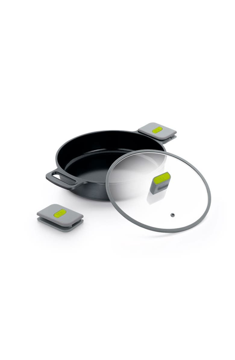 BRA Cookware Life Ceramic Nonstick Sauté Pan w/Glass Lid, 12.5 Inch, 5.3 Quart, Alternate, color, Black