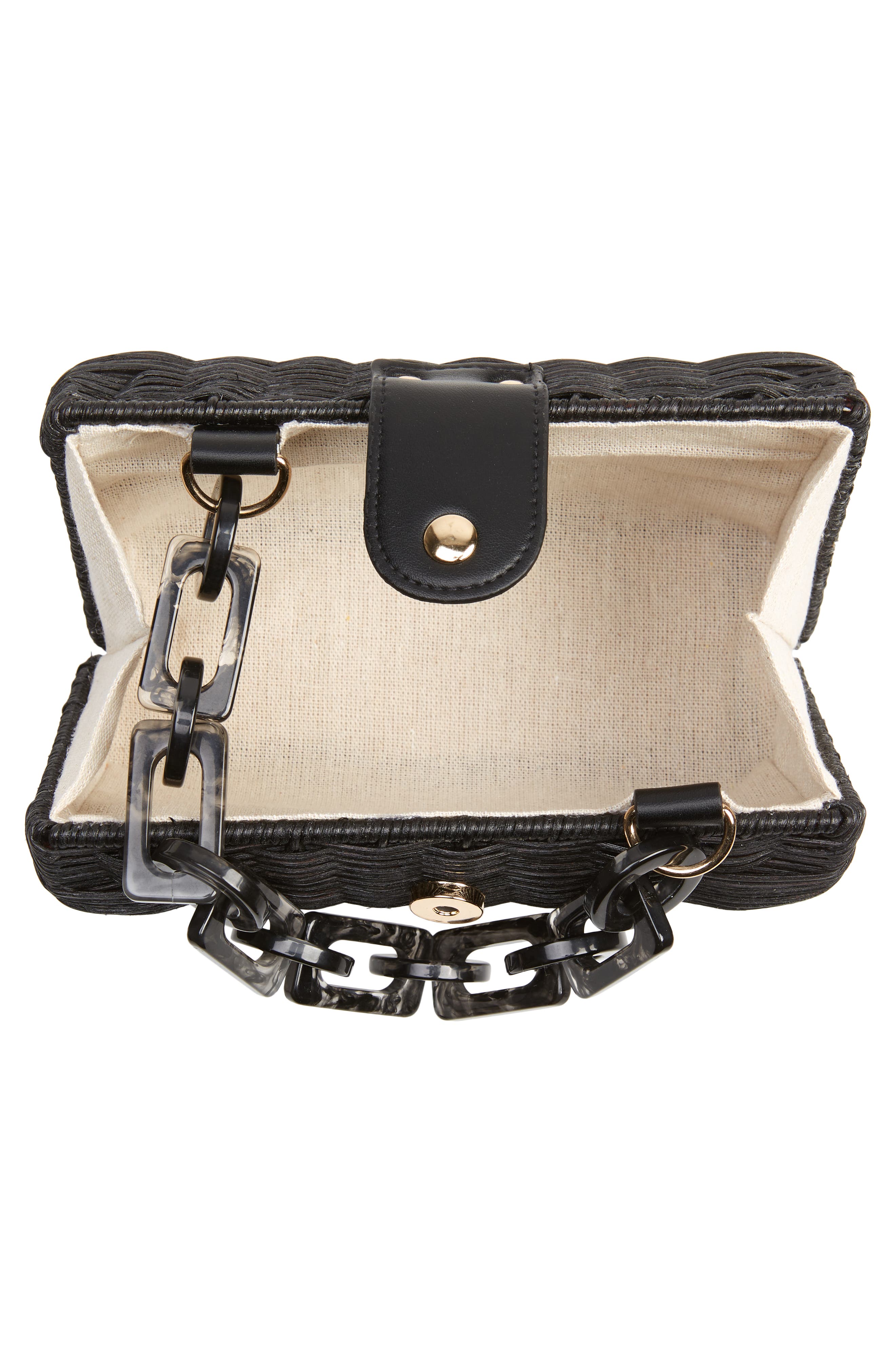 BTB Los Angeles Page Wicker Clutch, Alternate, color, 