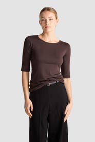 Residus Caline Fitted Elbow Sleeve Jersey Top
