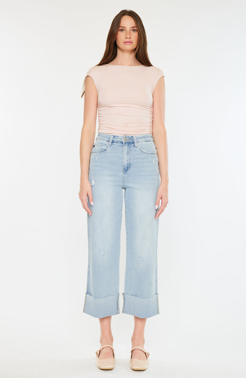 Sully 90's Cropped Wide Leg Jeans
