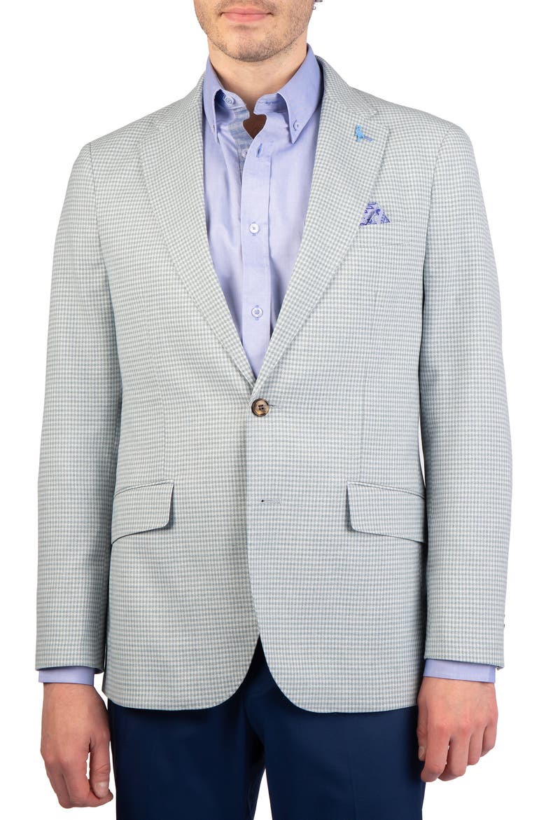 Mini Check Melange Sport Coat, Main, color, MOSS GREEN