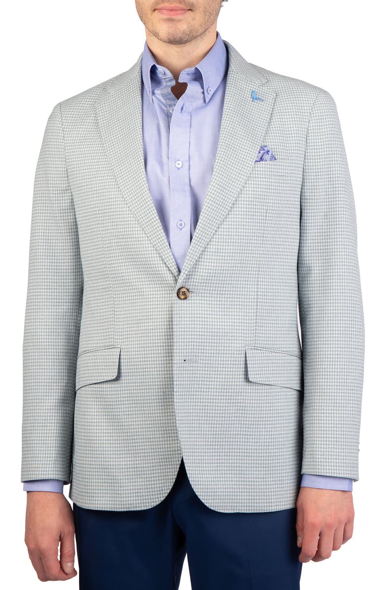 TailorByrd Mini Check Melange Sport Coat, Main, color, Moss Green