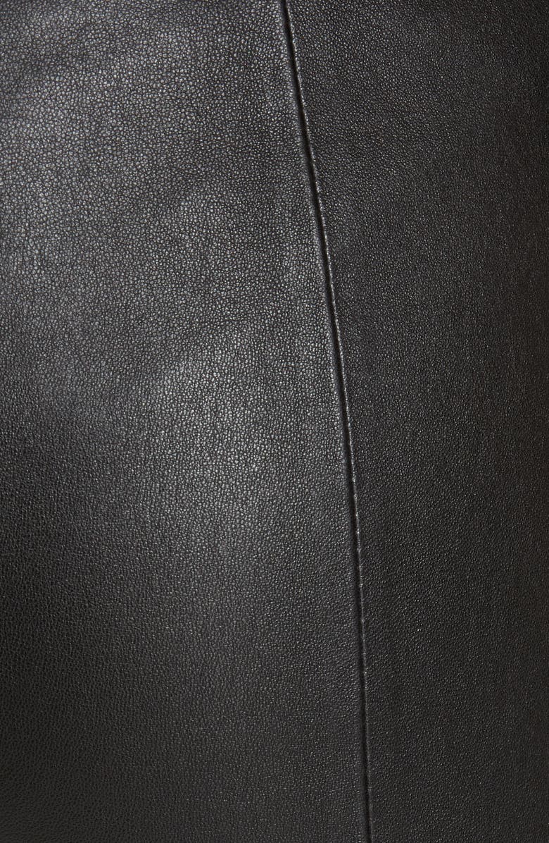 St. John Collection Stretch Nappa Leather Crop Pants, Alternate, color, 