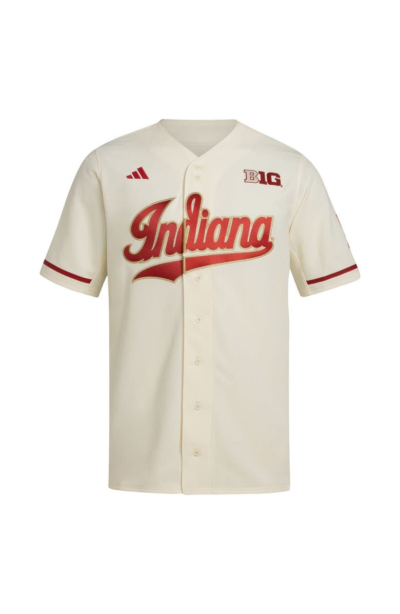 adidas Men's adidas Cream Indiana Hoosiers Replica Baseball Jersey, Alternate, color, Cream