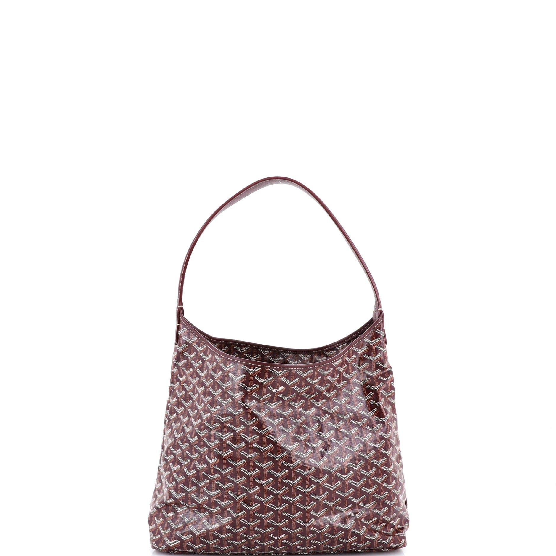 Pre-Owned Goyard Boheme Hobo Coated Canvas, Alternate, color, Red