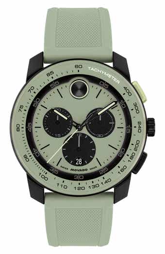 Bold TR90 Chronograph Silicone Strap Watch, 43.5mm