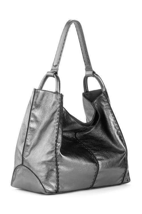 The Sak Los Feliz Large Tote Leather Bag In Gray
