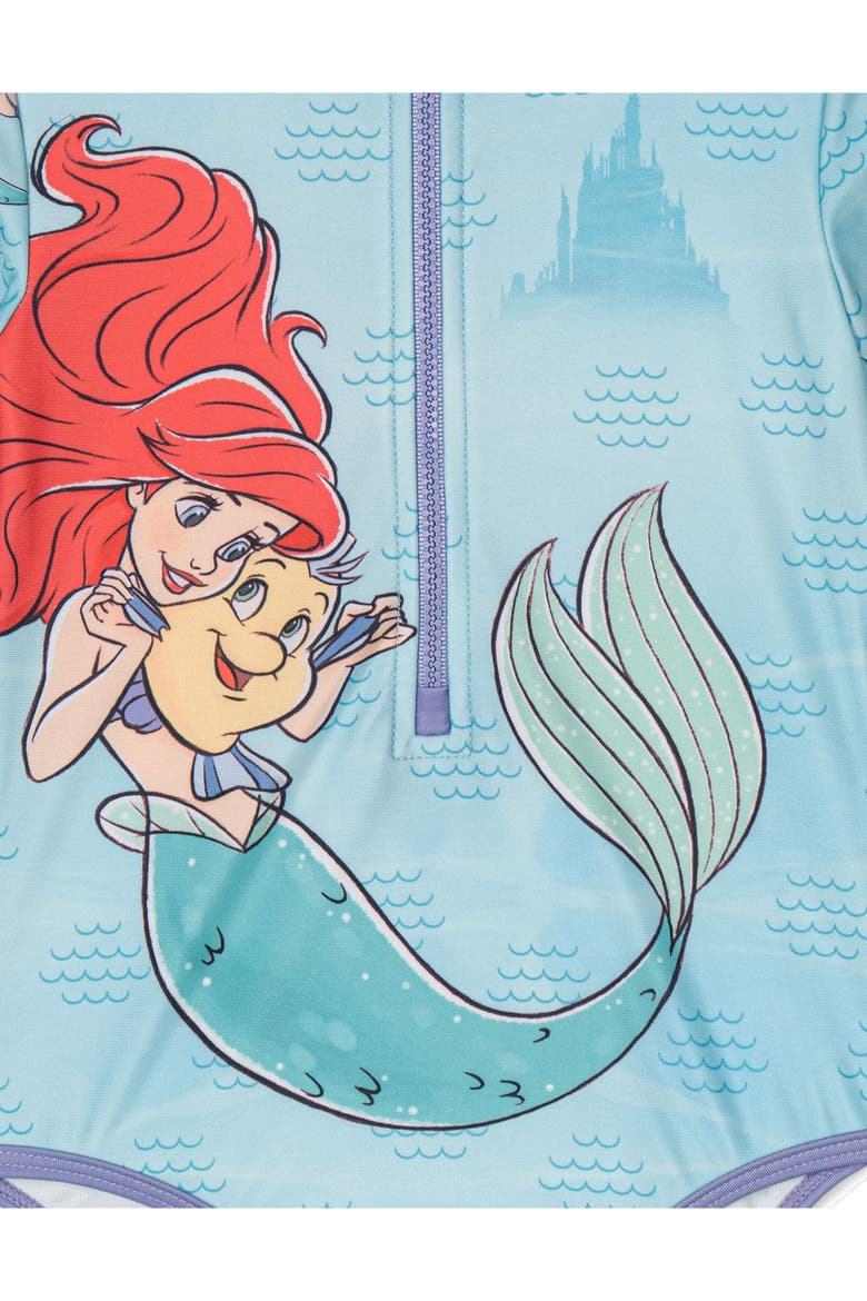 The Little Mermaid Princess Ariel One Piece Swimwear, Alternate, color, Ariel Light Blue