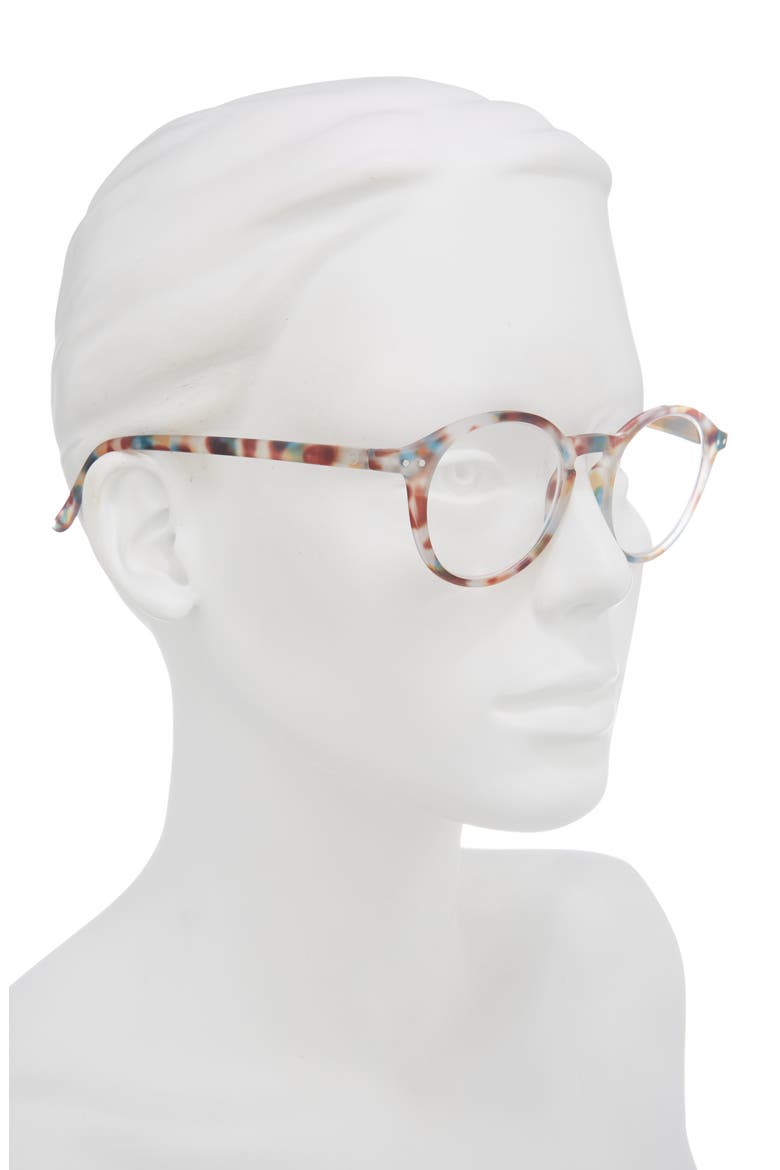 47mm Rectangular Reading Glasses, Alternate, color, BLUE TORTOISE/CLEAR
