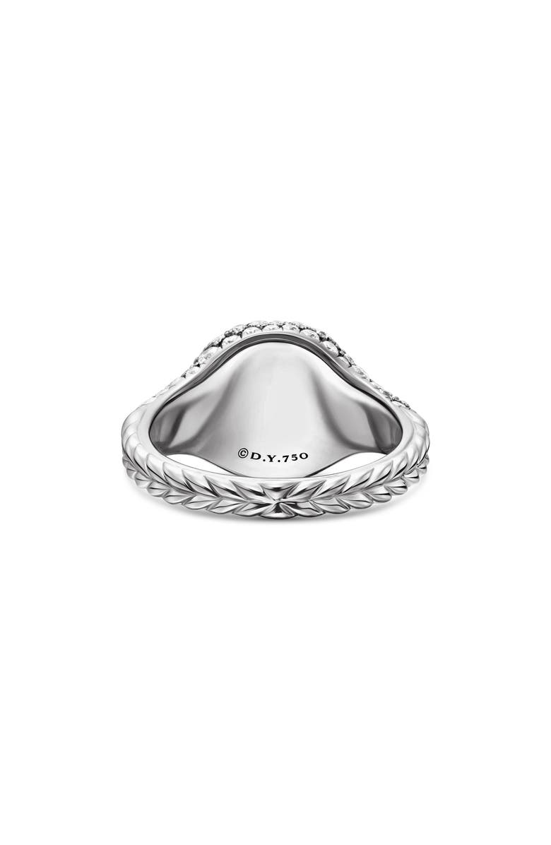 David Yurman Mini Chevron Pinky Ring in 18K Gold with Pavé Diamonds, Alternate, color, Diamond