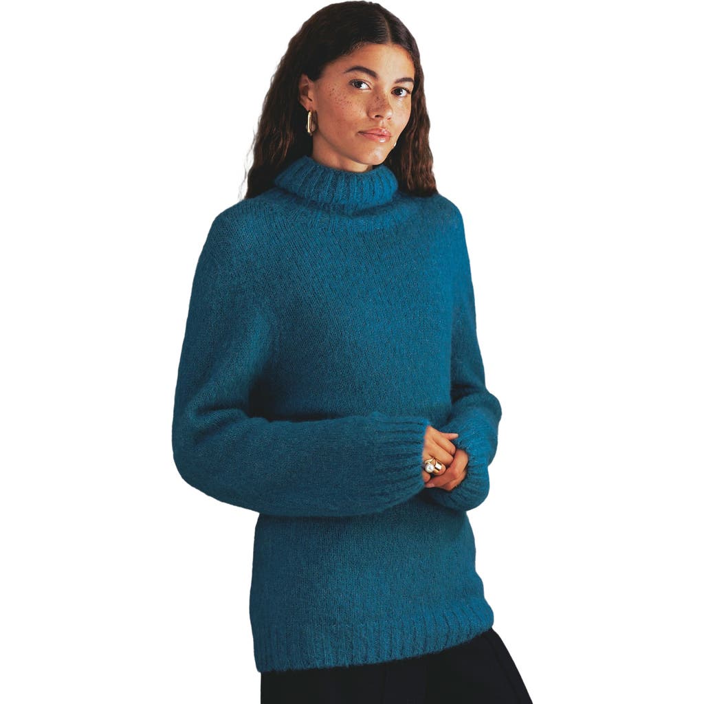 Celtic & Co. Alpaca Cott Slch Turtleneck Sweater in Deep Icelandic Blue  product