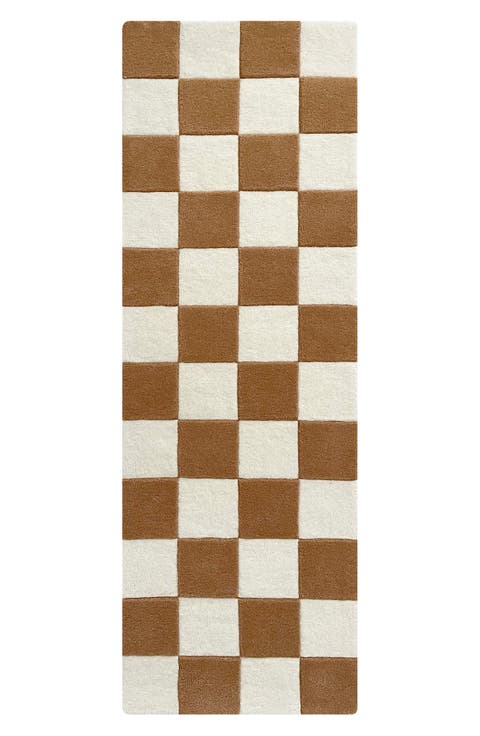 Checkerboard Wool Rug