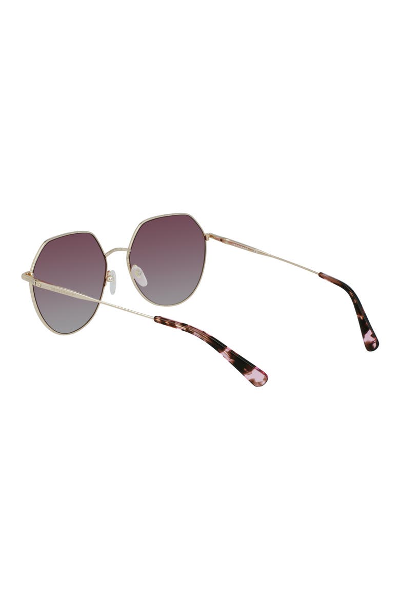 Roseau 60mm Gradient Round Sunglasses, Alternate, color, GOLD / ROSE