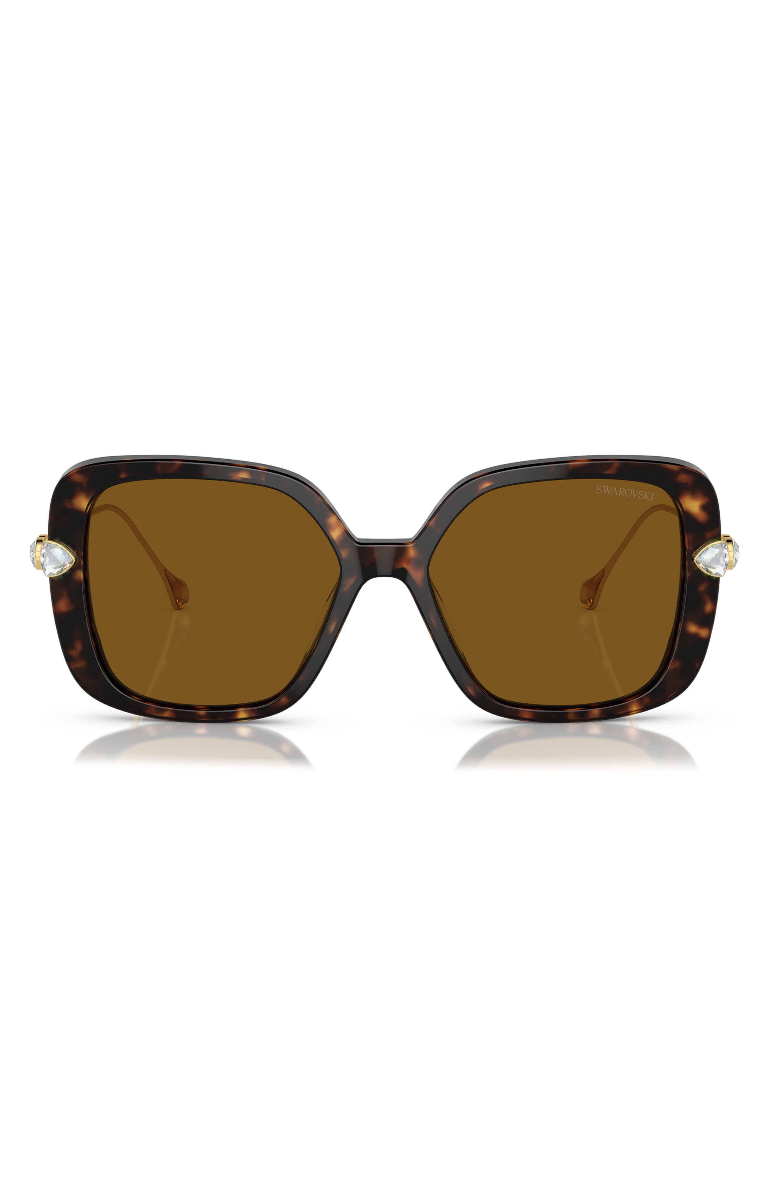 Swarovski 56mm Polarized Square Sunglasses