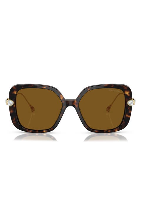 56mm Polarized Square Sunglasses