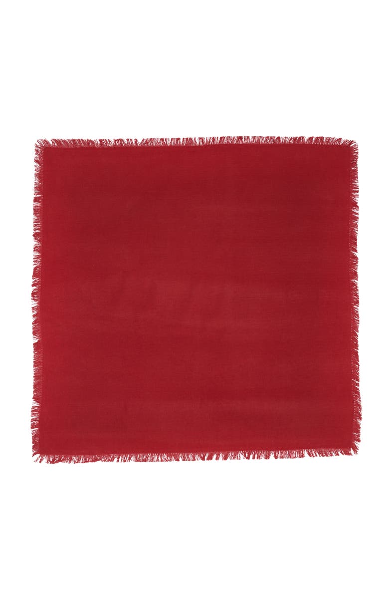 C&F Home Frayed Cherry Napkin Set of 6, Alternate, color, Red