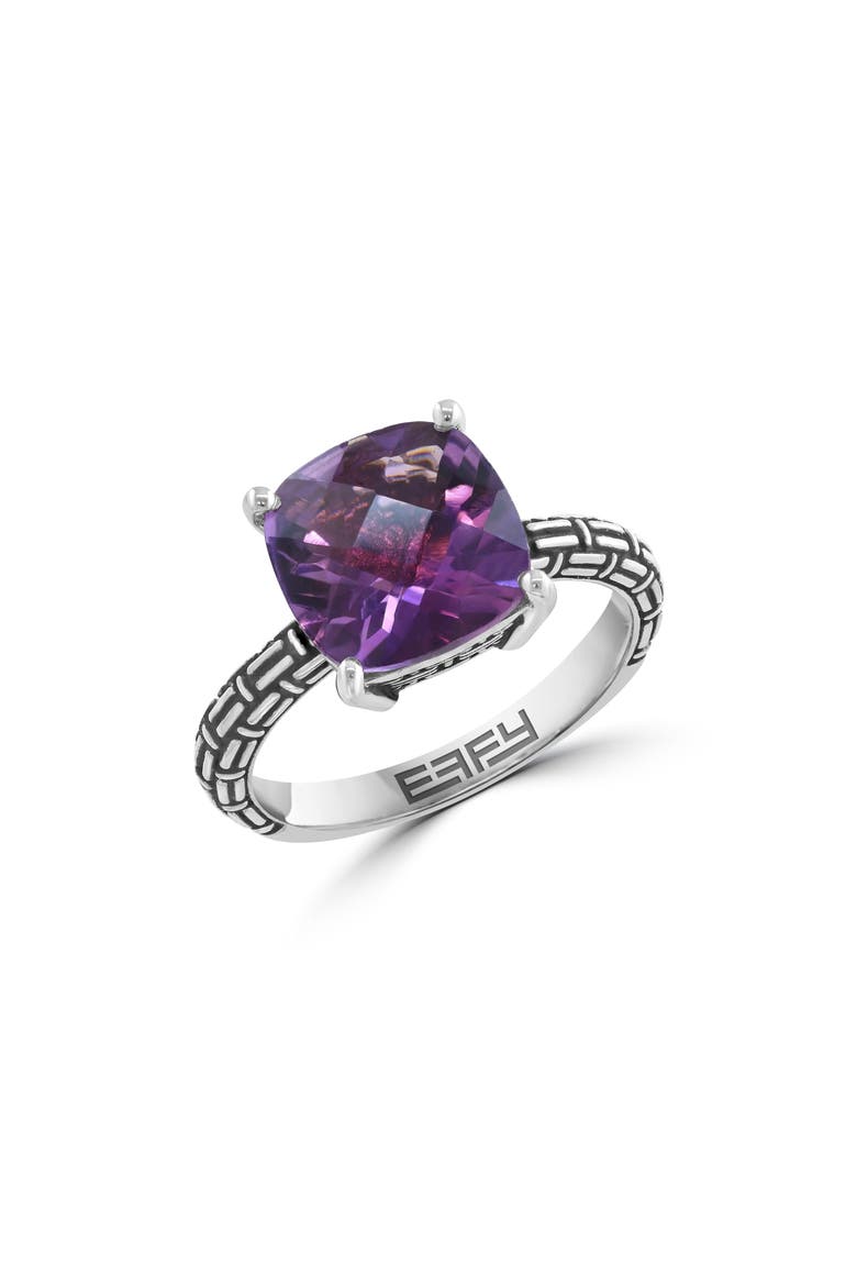 Amethyst Sterling Silver Ring, Main, color, AMETHYST
