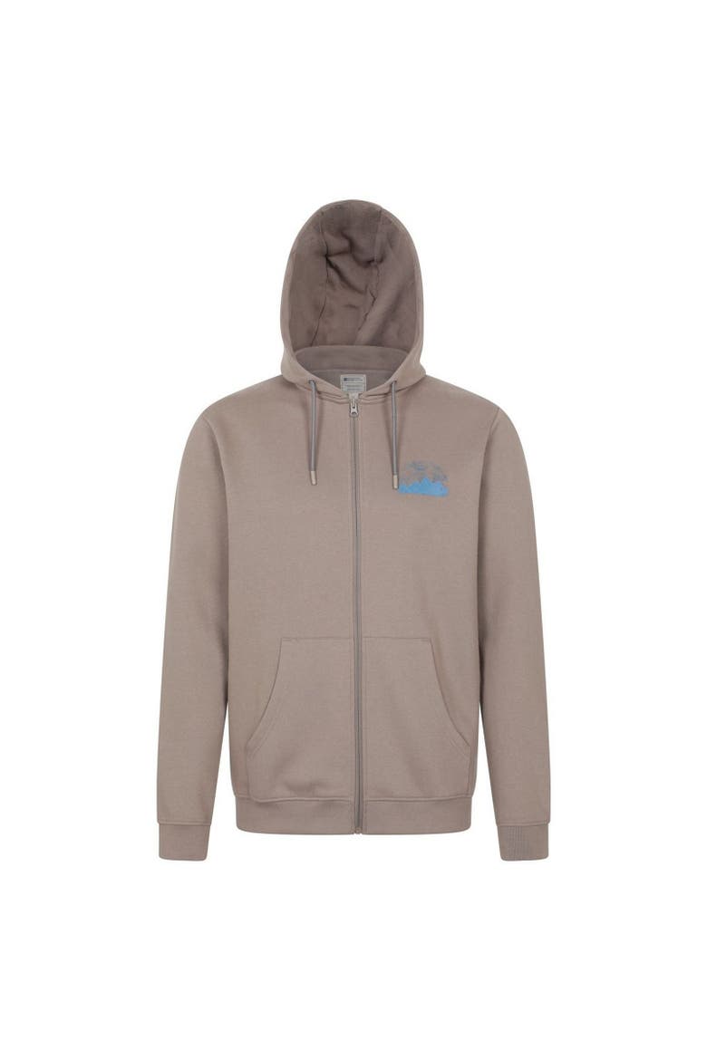 Graphic Textured Full Zip Hoodie, Main, color, Brown