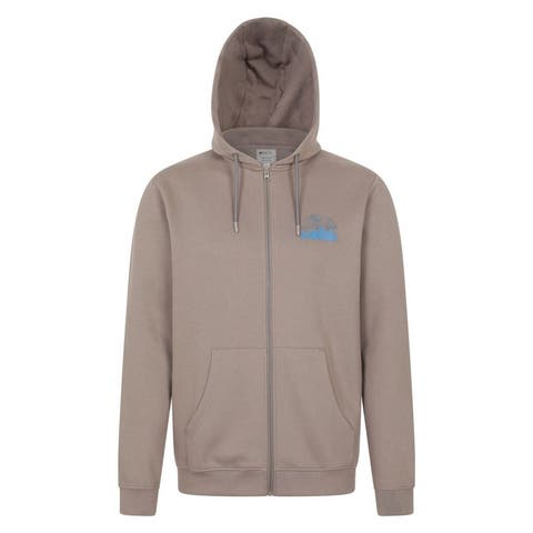 Graphic Textured Full Zip Hoodie