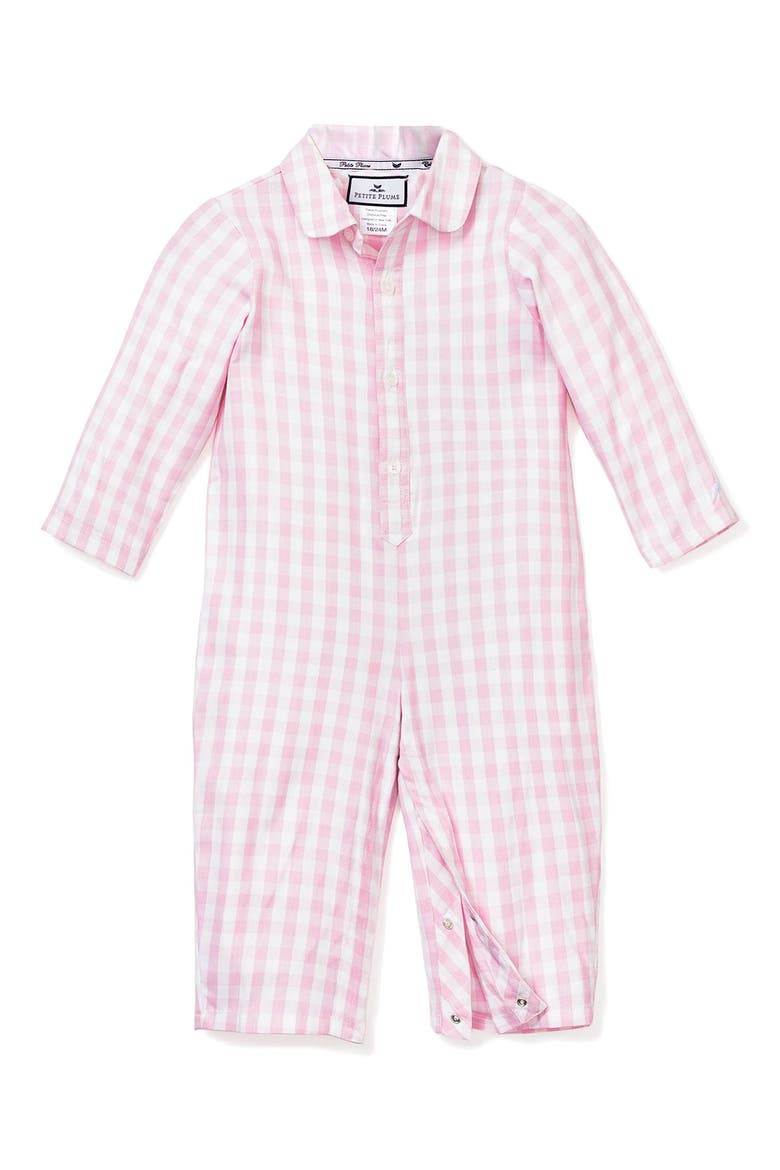 Gingham Romper, Main, color, PINK