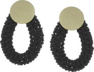 OLIVIA WELLES Bonet Straw Drop Earrings