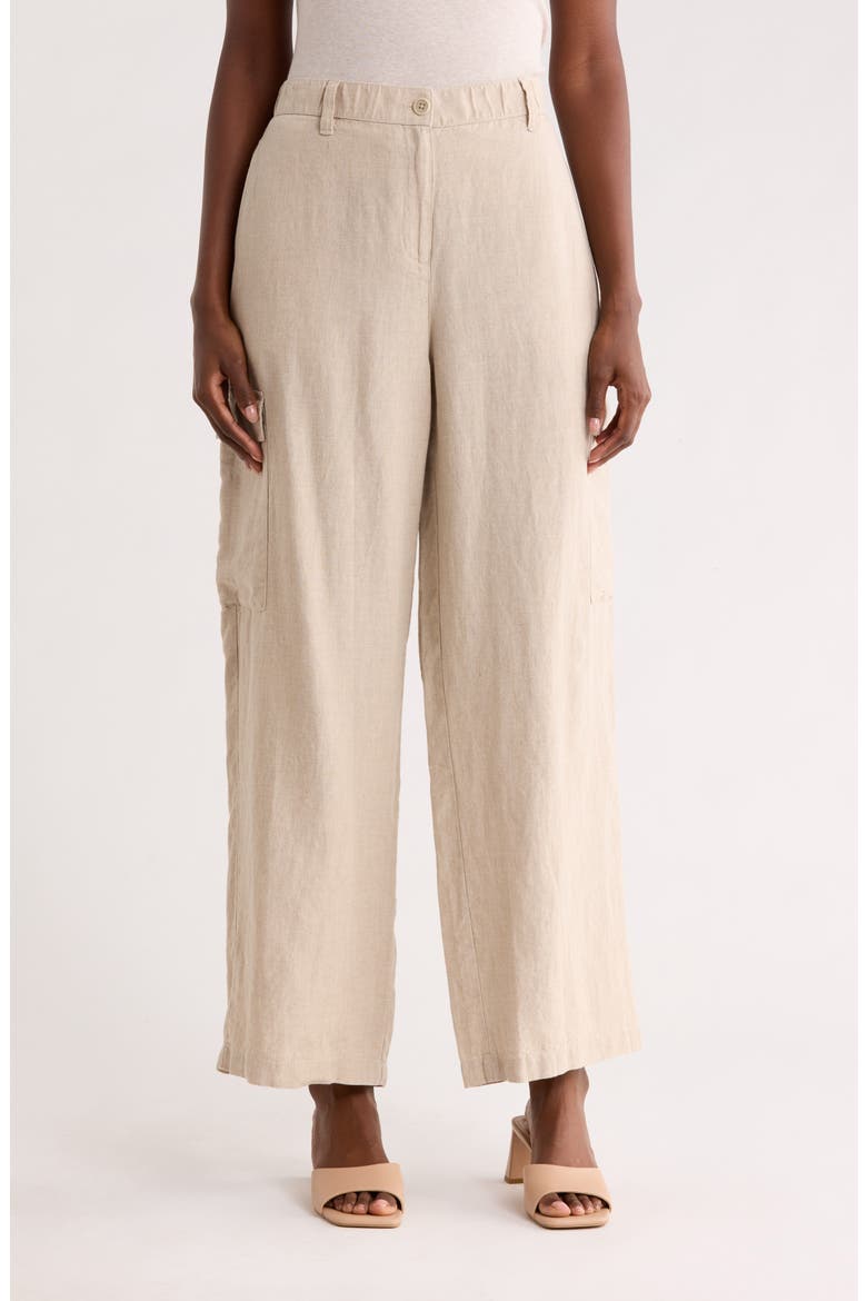 Wide Leg Cargo Pants, Main, color, UNDYED NATURAL