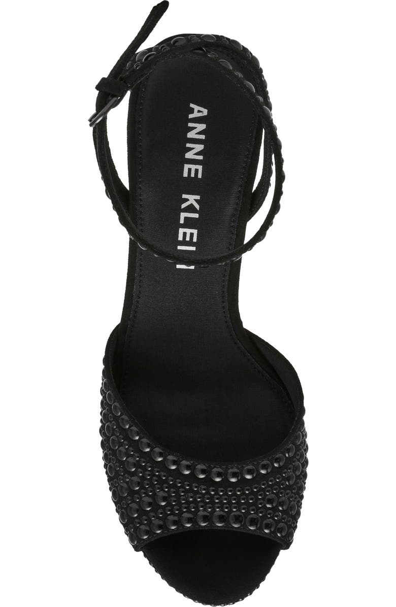 Anne Klein Vanna Ankle Strap Platform Sandal, Alternate, color, Black