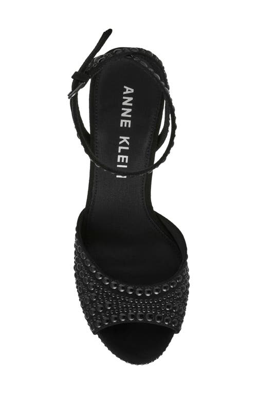 Anne Klein Vanna Ankle Strap Platform Sandal In Black