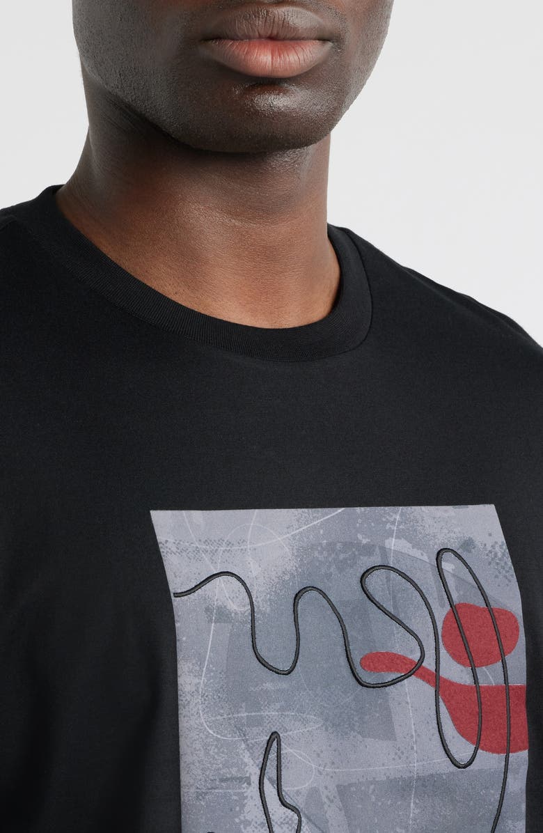 BOSS Tames Cotton Graphic T-Shirt, Alternate, color, Black