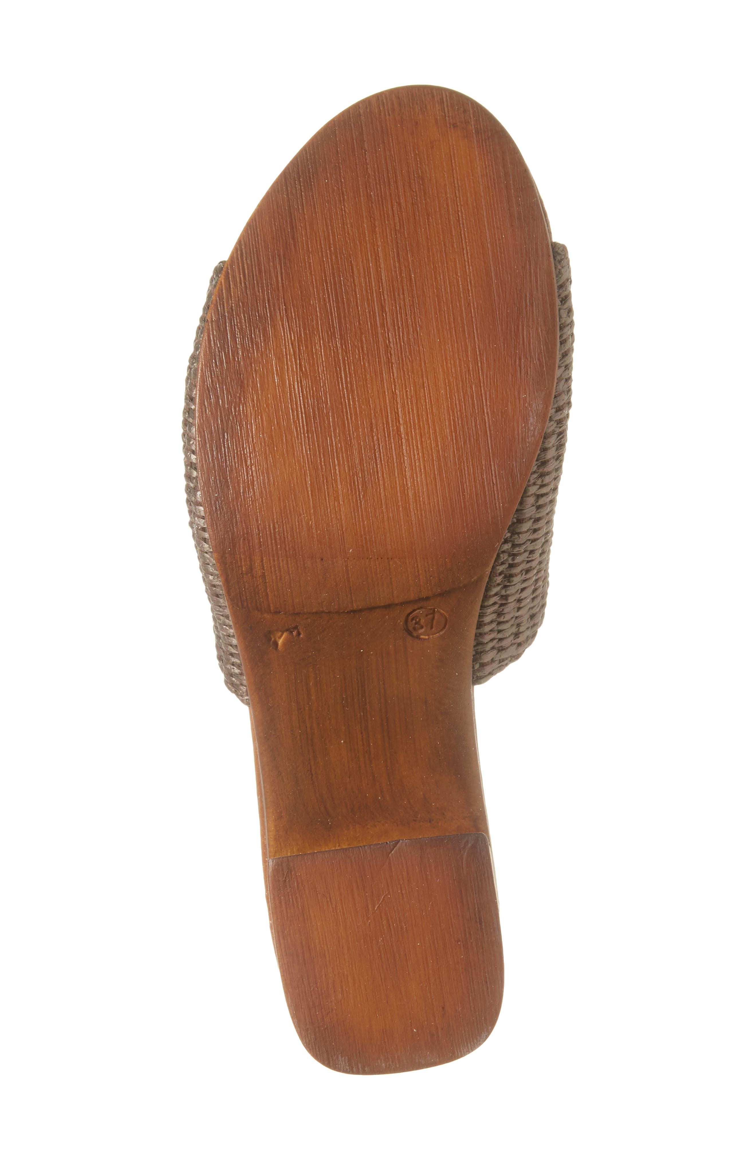 Cordani Waylin Platform Slide Sandal, Alternate, color, Cacao Raffia