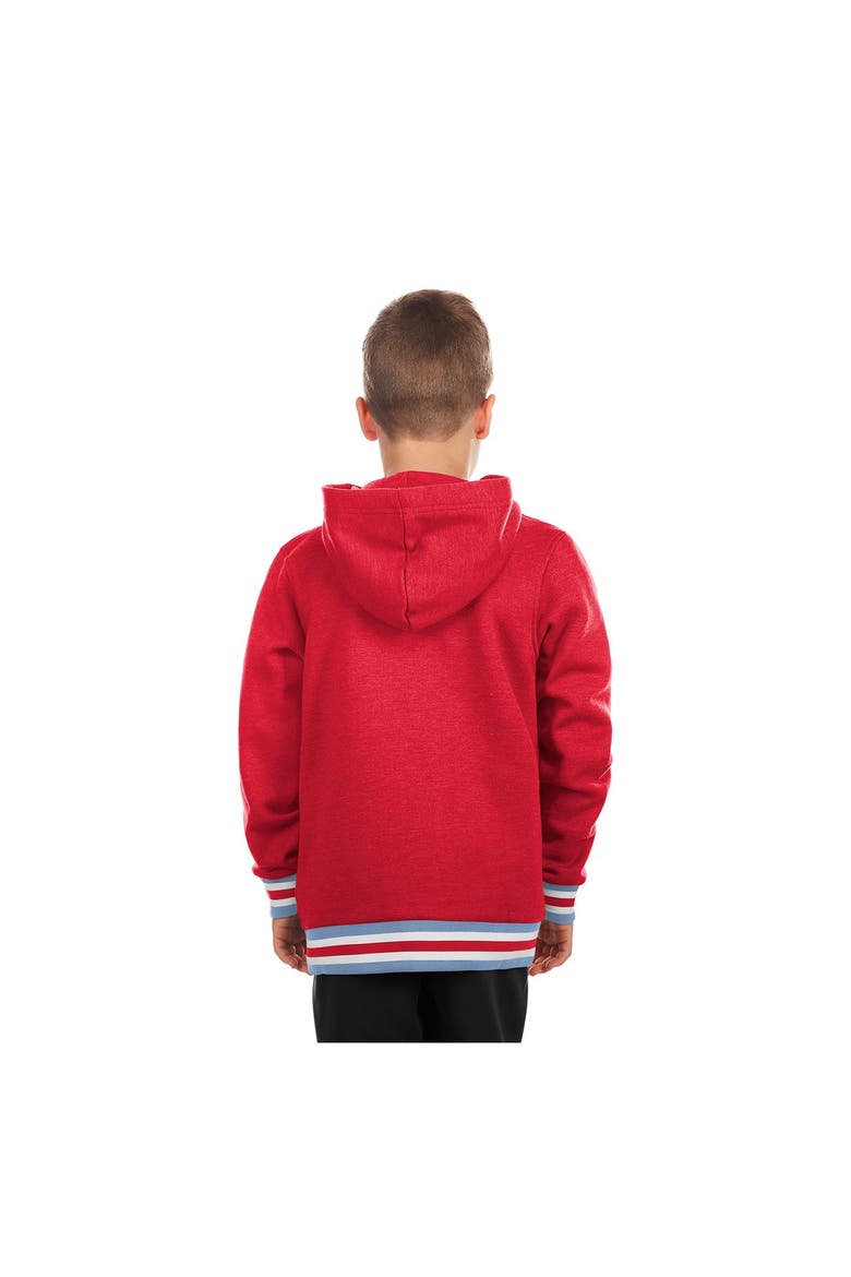 Youth New Era Red Texas Rangers Knit Trim Pullover Hoodie, Alternate, color, Red
