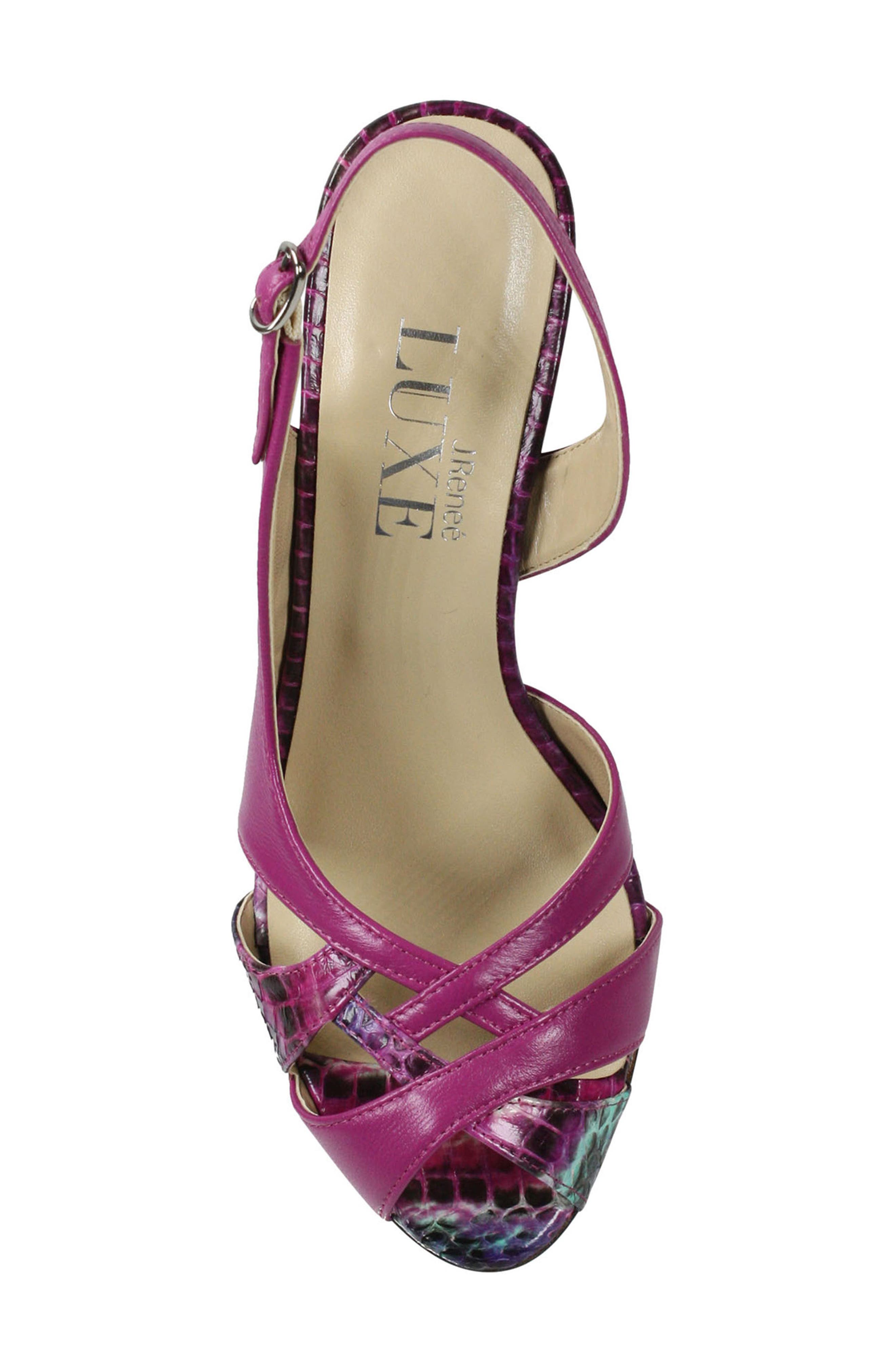 Adelyn Slingback Sandal, Alternate, color, PURPLE LEATHER MULTI