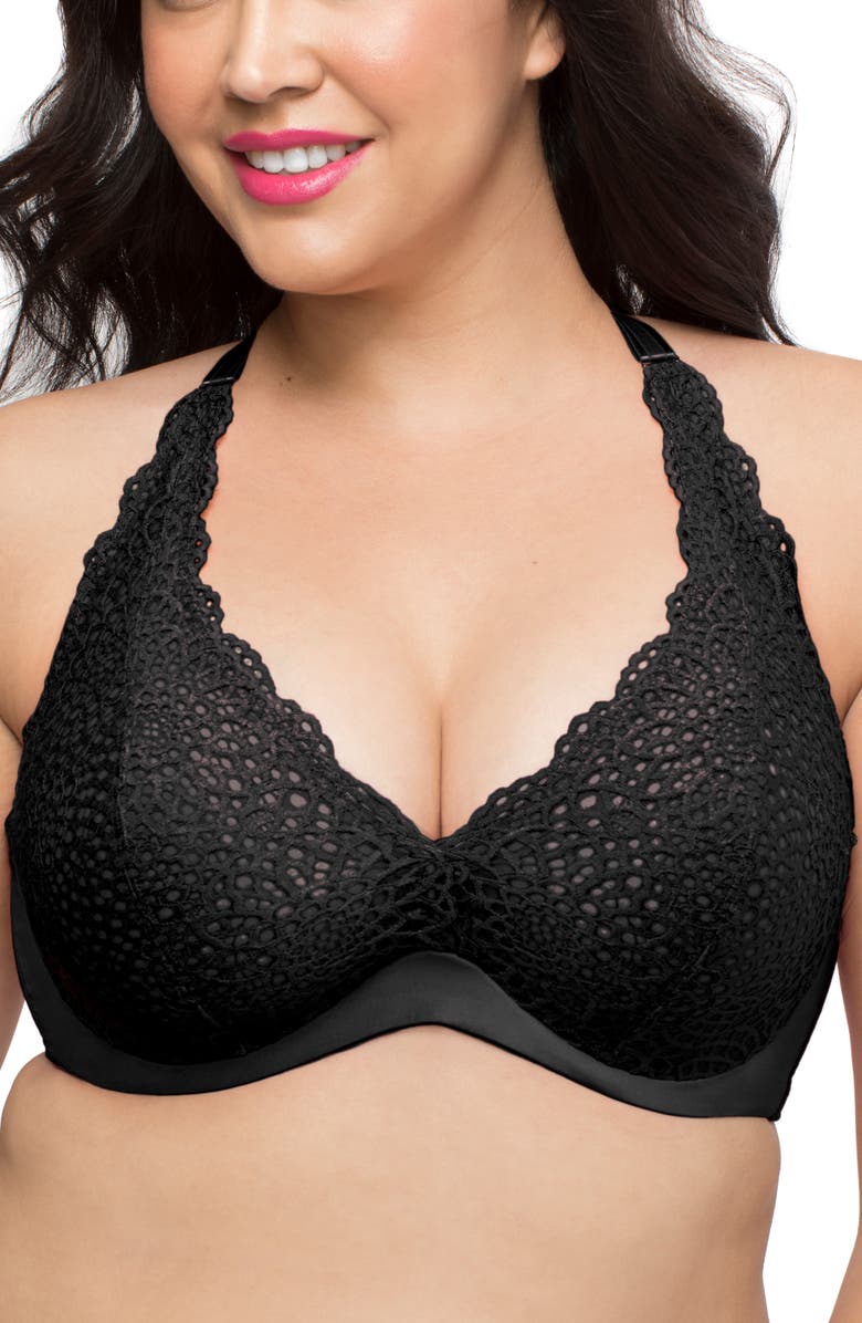  Curvy Couture Gorgeous Crochet Lace Bra, Main, color, 