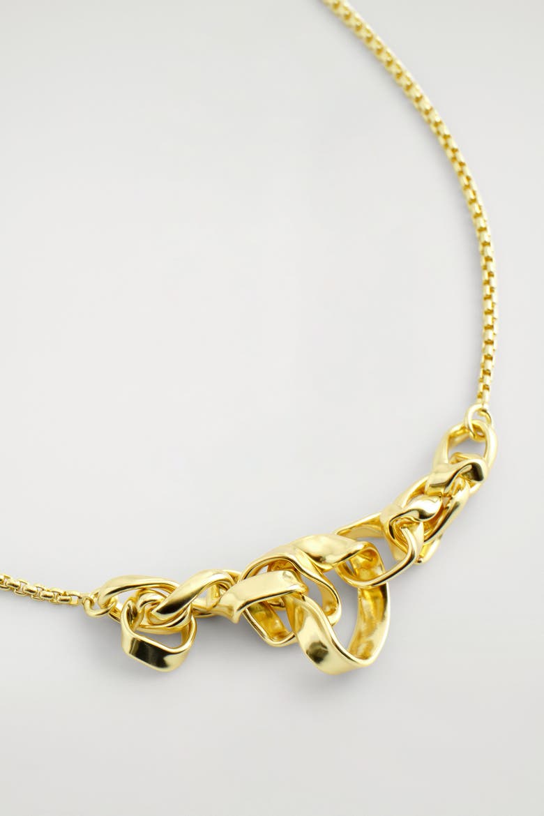 Twisted Ribbon Necklace, Alternate, color, GOLD