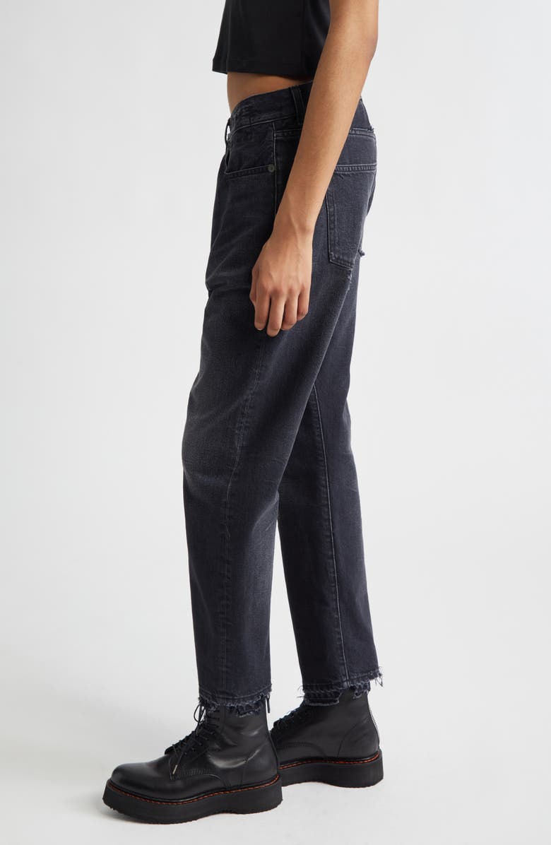 R13 Crossover Ripped Ankle Jeans, Alternate, color, Jake Black