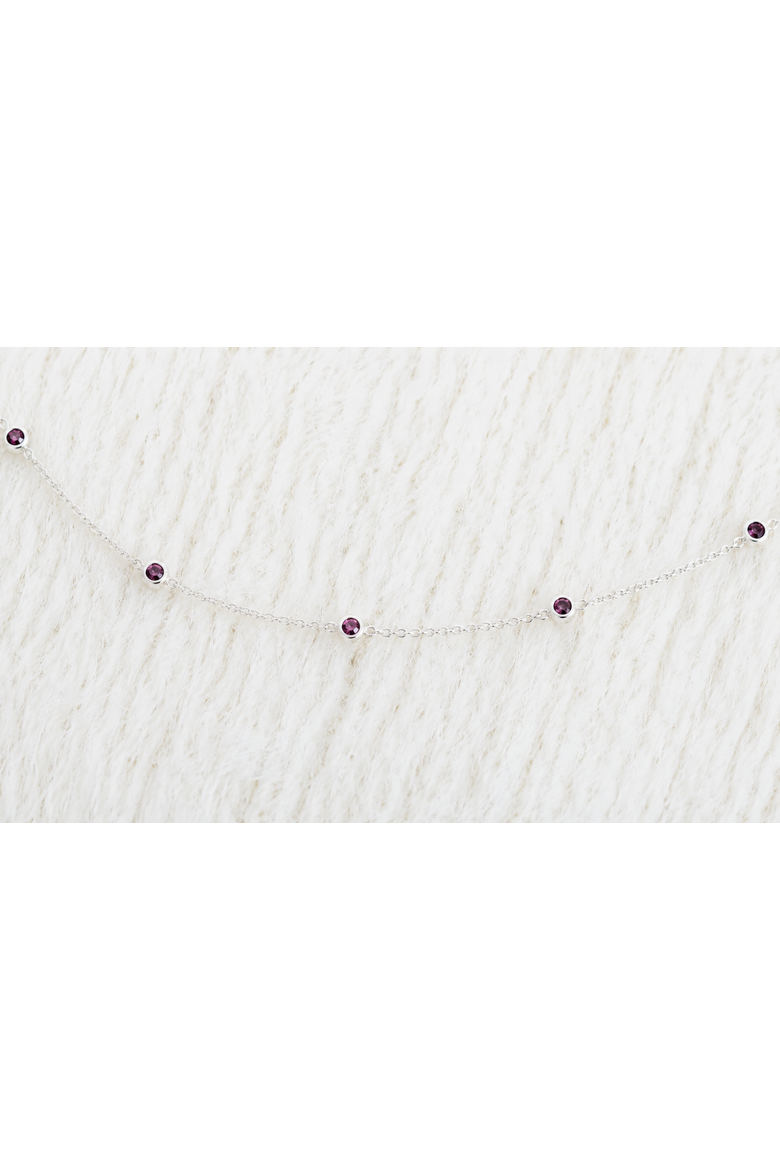 February Birthstone Bracelet Amethyst, Alternate, color, Silver