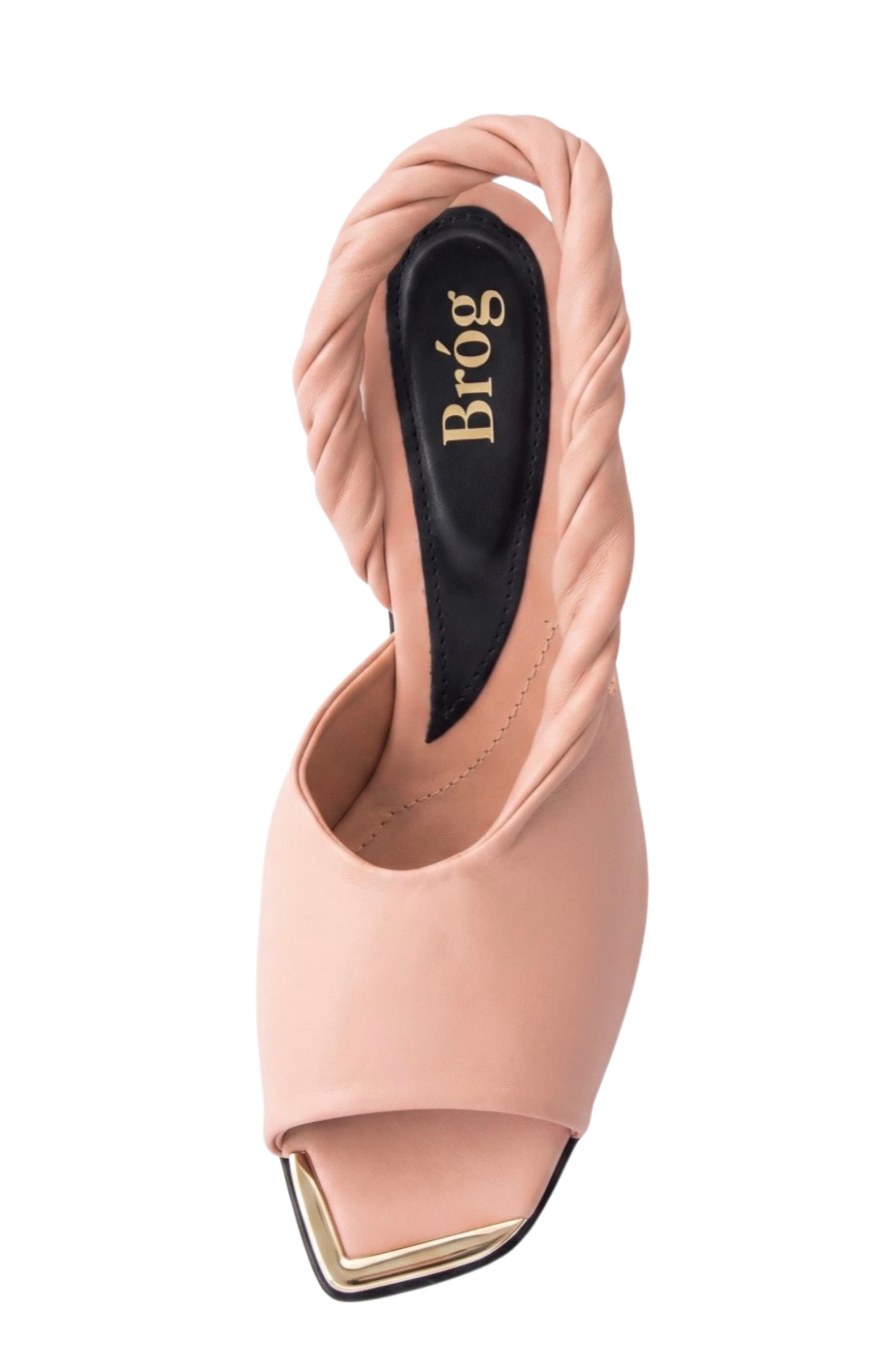 Orla Twisted Strap Slingback Cone Heel Dusky Pink, Alternate, color, Dusty Pink