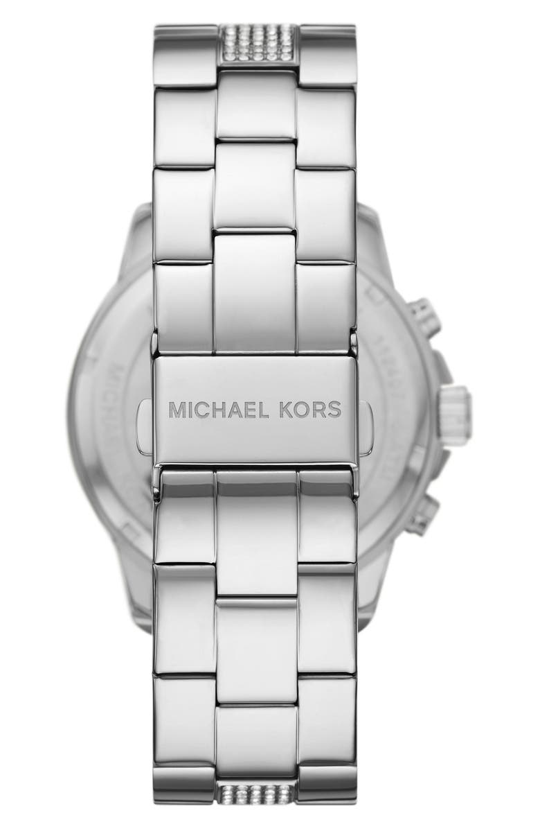 Michael Kors Brynn Crystal Quartz Chronograph Bracelet Watch, 40mm, Alternate, color, Silver