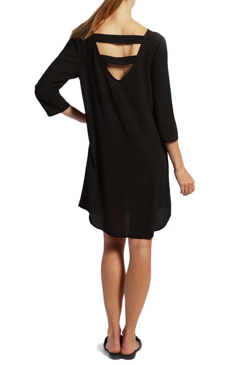 Layla Maternity/Nursing Dress, Main, color, BLACK