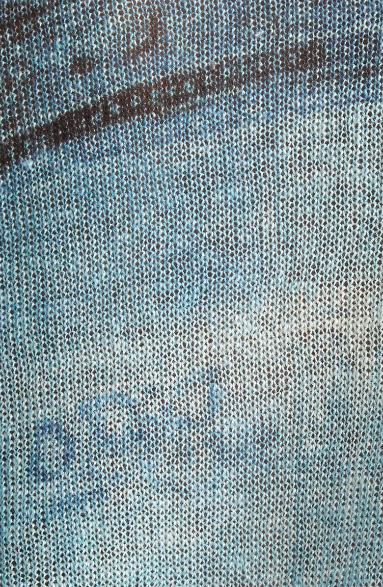 R13 Paisley Ripped Linen Sweater, Alternate, color, Blue Multi Bandana