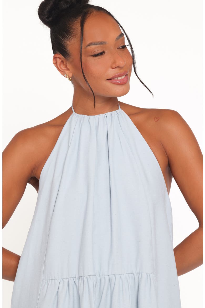 Eimear Halter Maxi Dress, Alternate, color, BLUE