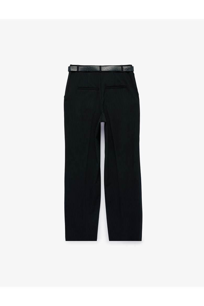 Belted High Rise Wide Leg Trousers, Alternate, color, NAVY STRIPE