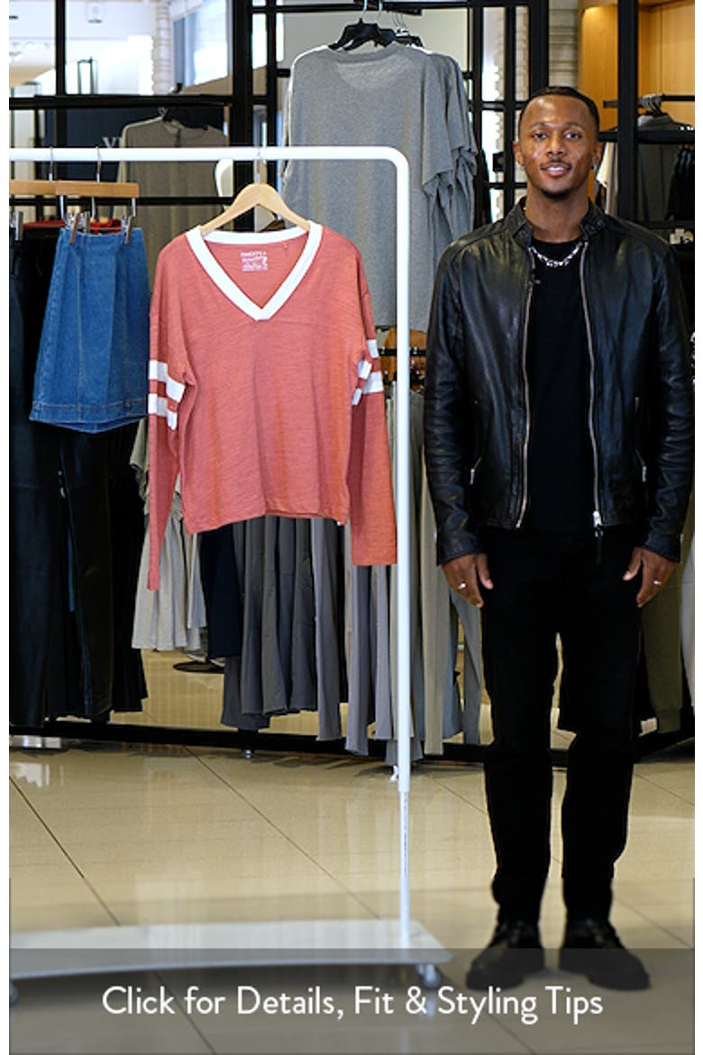 Sunwashed Slub V-Neck Long Sleeve Organic Cotton Top video