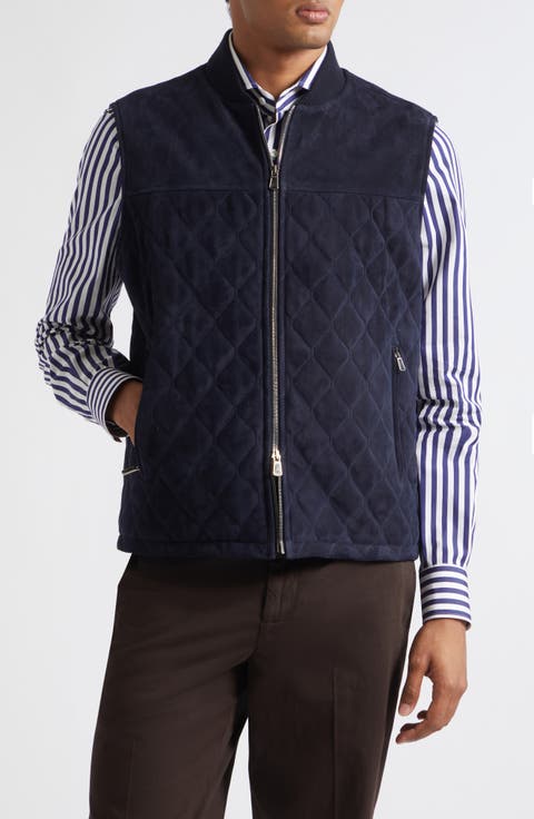 Quilted Suede Vest